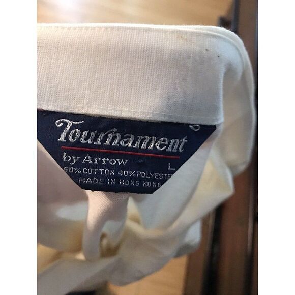 Vintage Tournament By Arrow Men L Single Stitch Short Sleeve Golf Polo Shirt. R - Picture 10 of 10